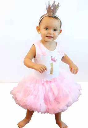 Popatu Baby Girl's 1st Birthday Ruffle Petti Dress