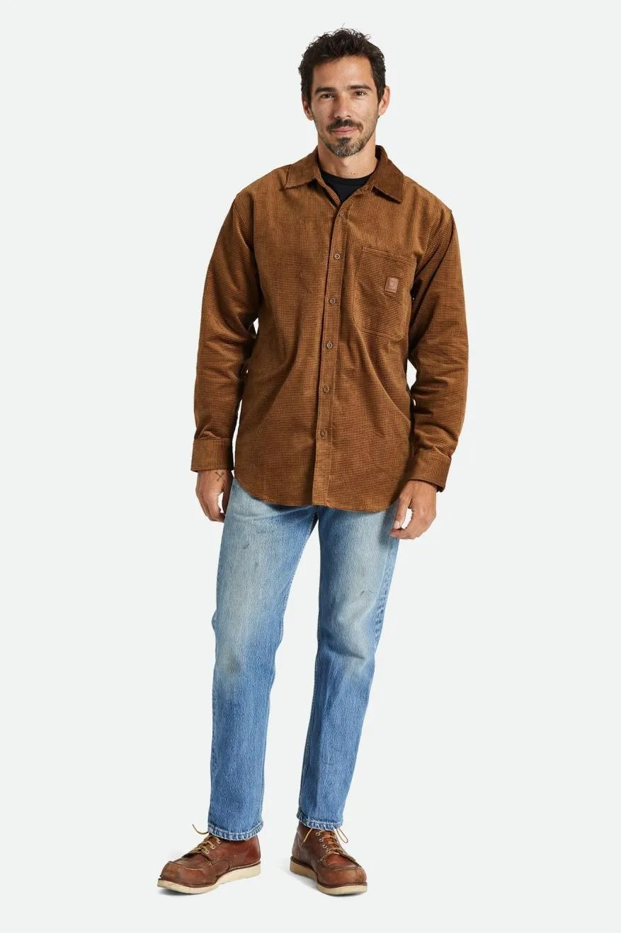 Porter L/S Waffle Corduroy - Bison