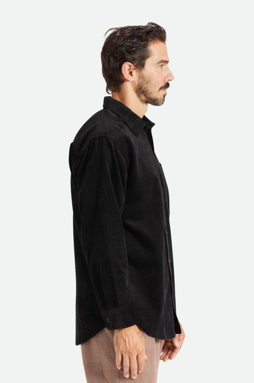 Porter L/S Waffle Corduroy - Black