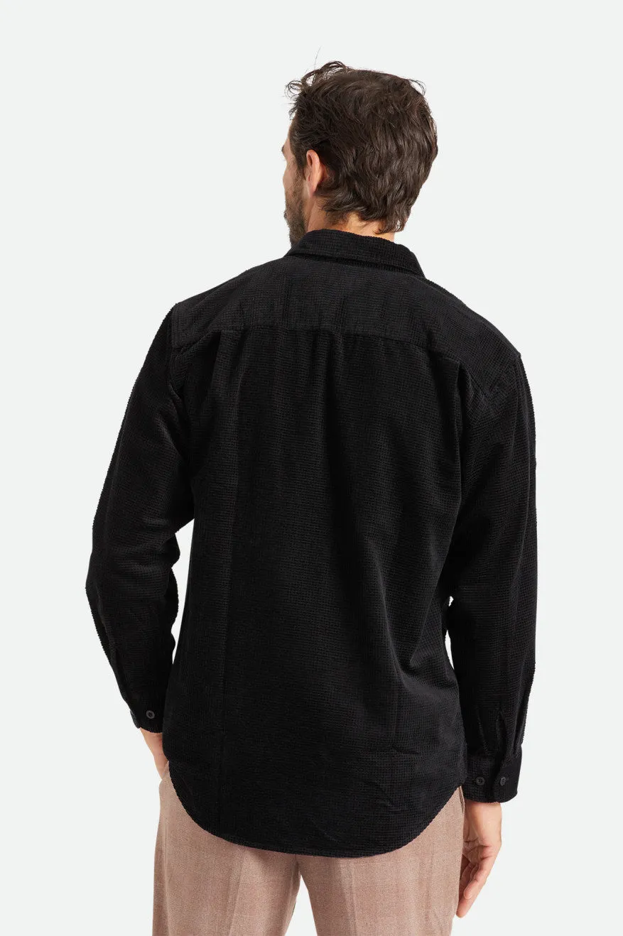 Porter L/S Waffle Corduroy - Black