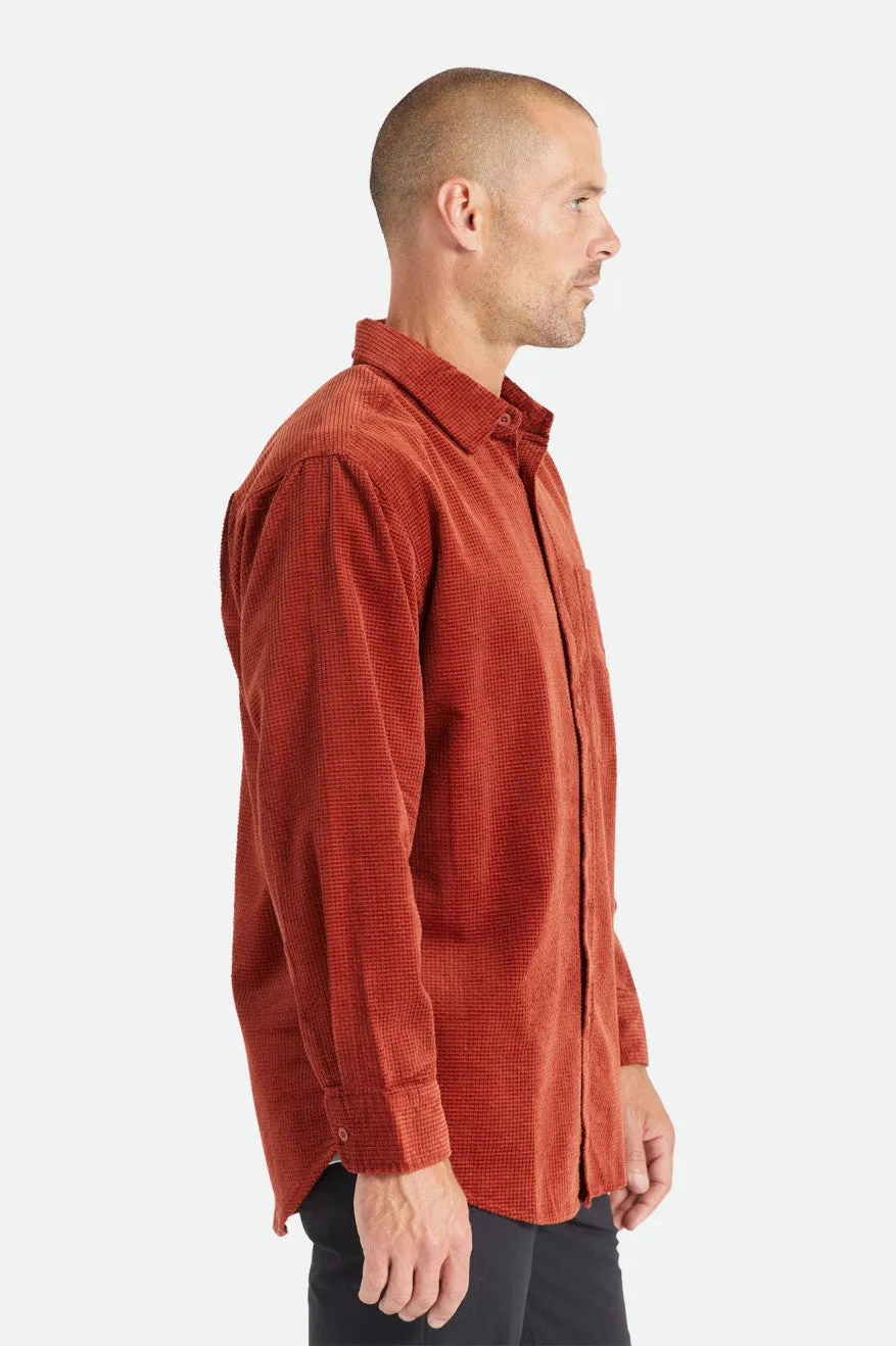 Porter L/S Waffle Corduroy - Burnt Henna