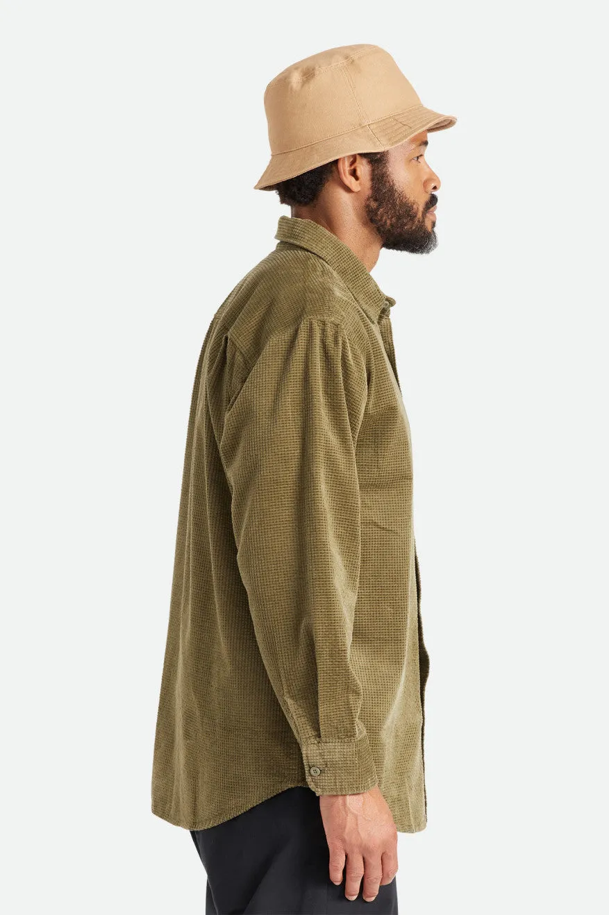 Porter L/S Waffle Corduroy - Military Olive