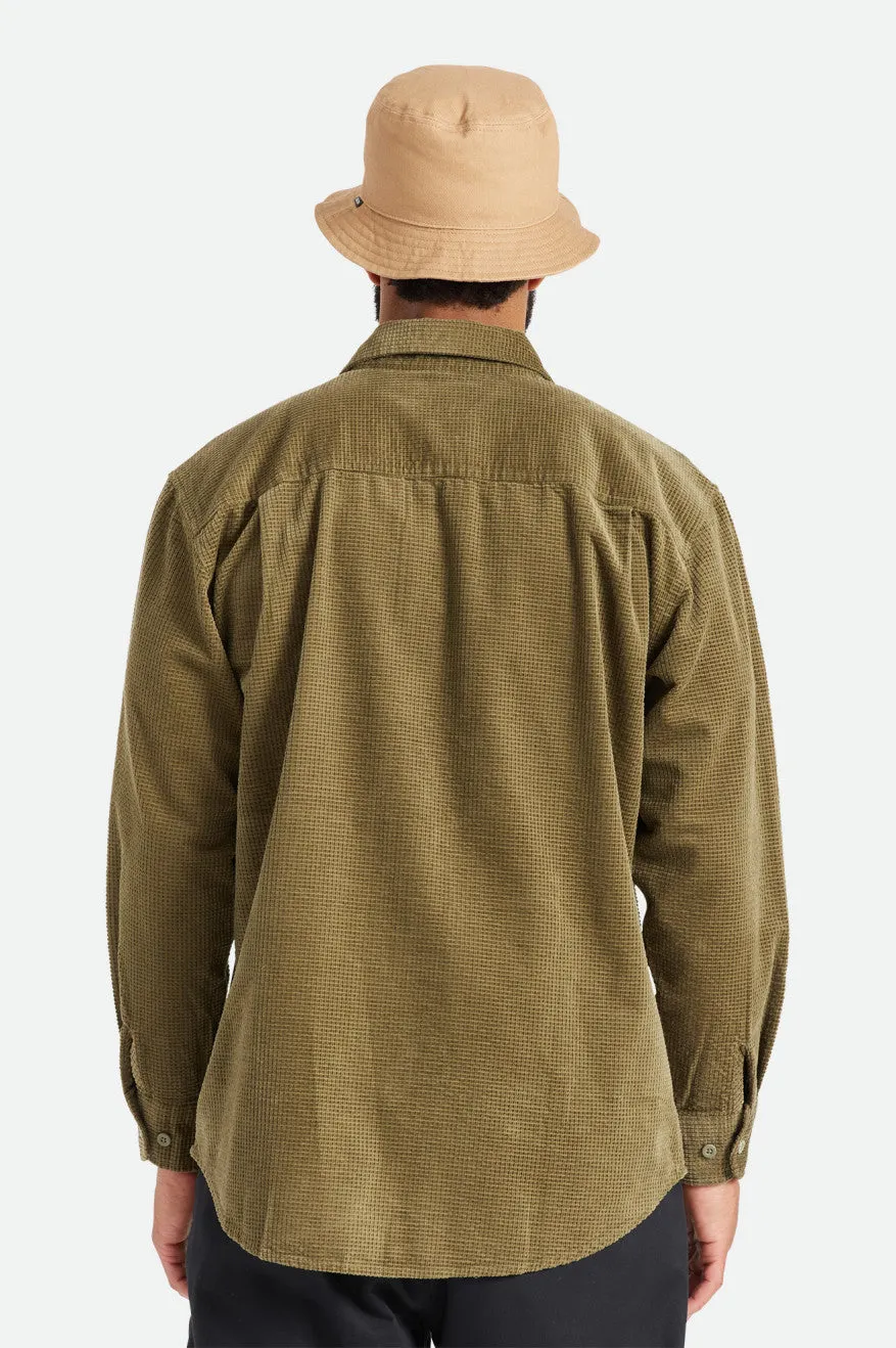 Porter L/S Waffle Corduroy - Military Olive