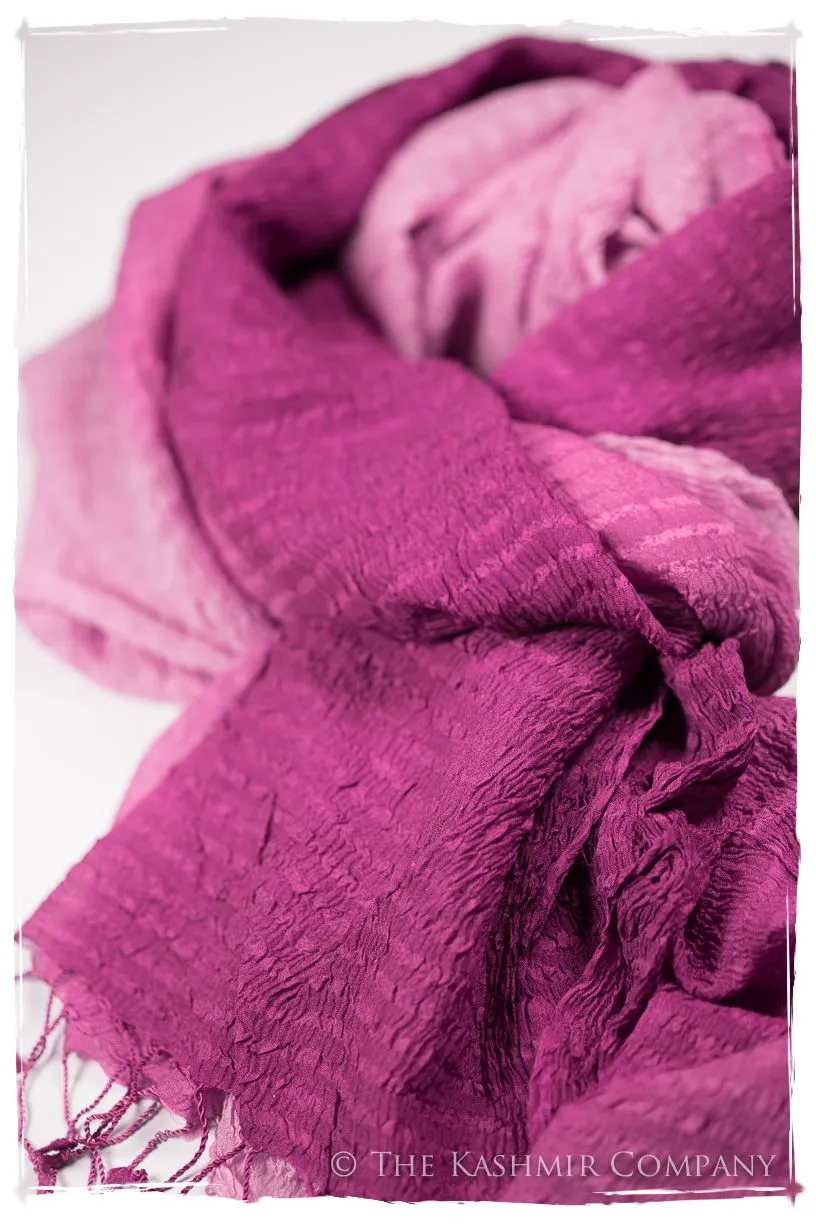 Raspberry Rose Crush Organic Silk Scarf