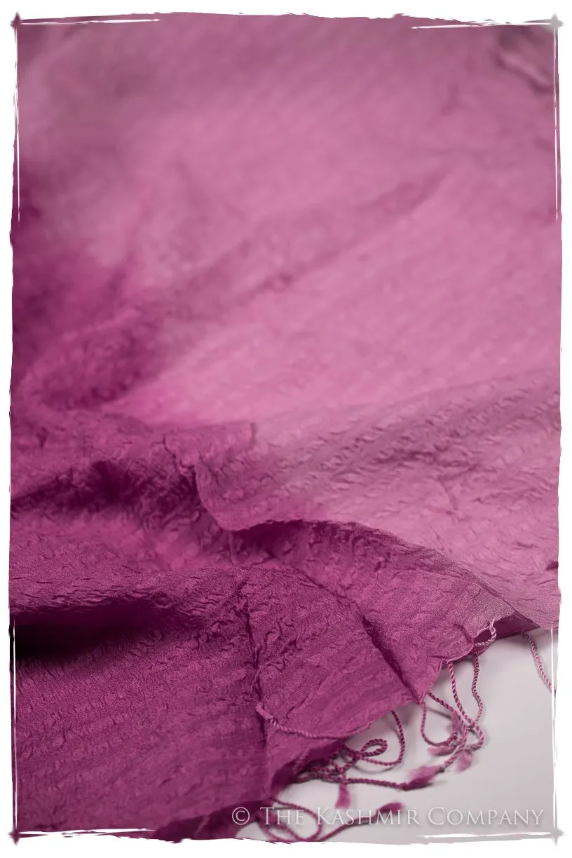 Raspberry Rose Crush Organic Silk Scarf