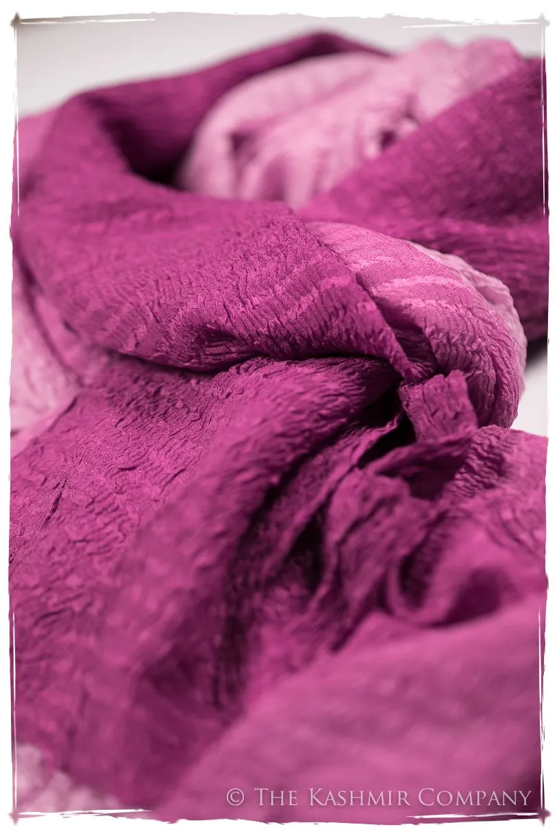 Raspberry Rose Crush Organic Silk Scarf