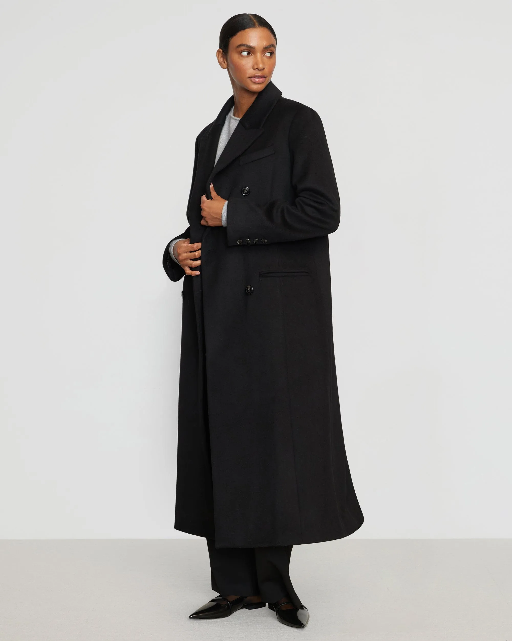 Ravenna Wool-Blend Maxi Coat