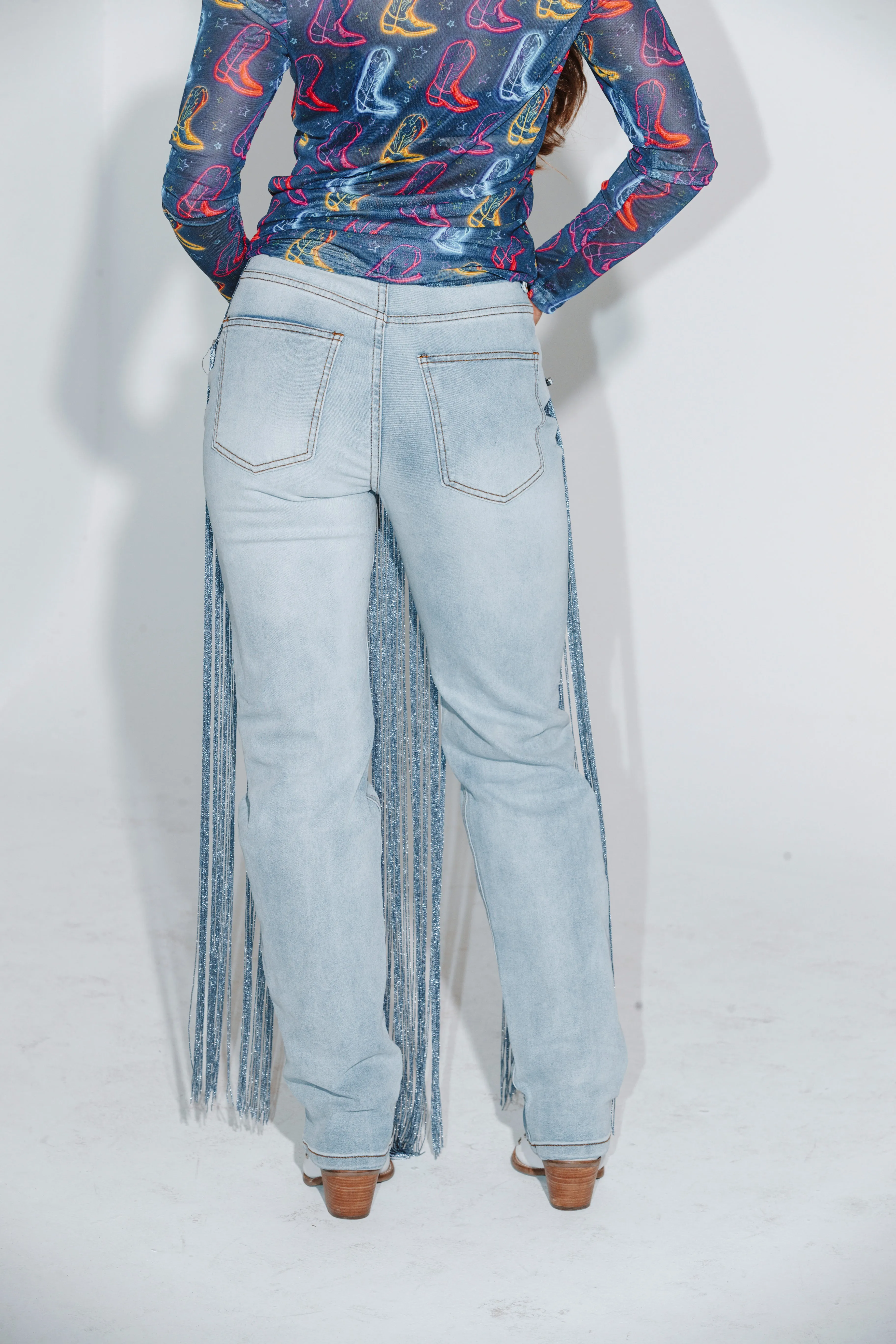 Rhinestone Rodeo Fringe Pants