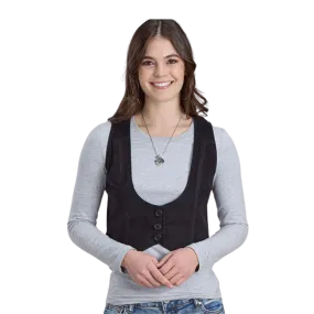 Roper Women's Cotton Corduroy Black Vest