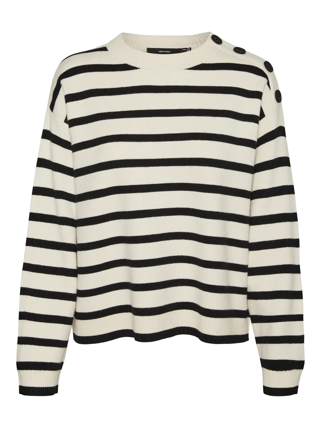 Saba Stripe Button Jumper in Cream