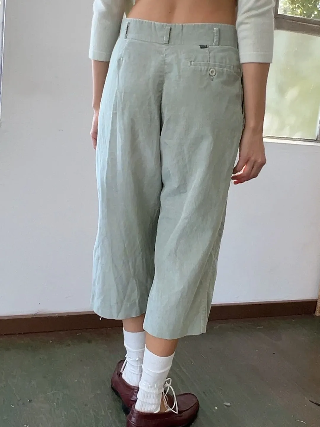 Sage Levis Cropped Cords (S)