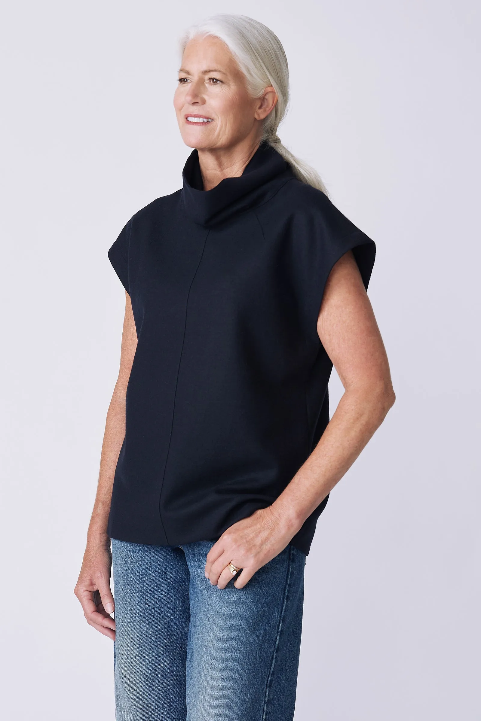 Seamed Turtleneck - Midnight