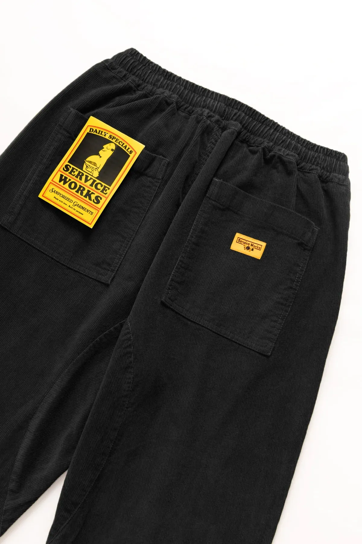 Service Works Corduroy Chef Pants Black