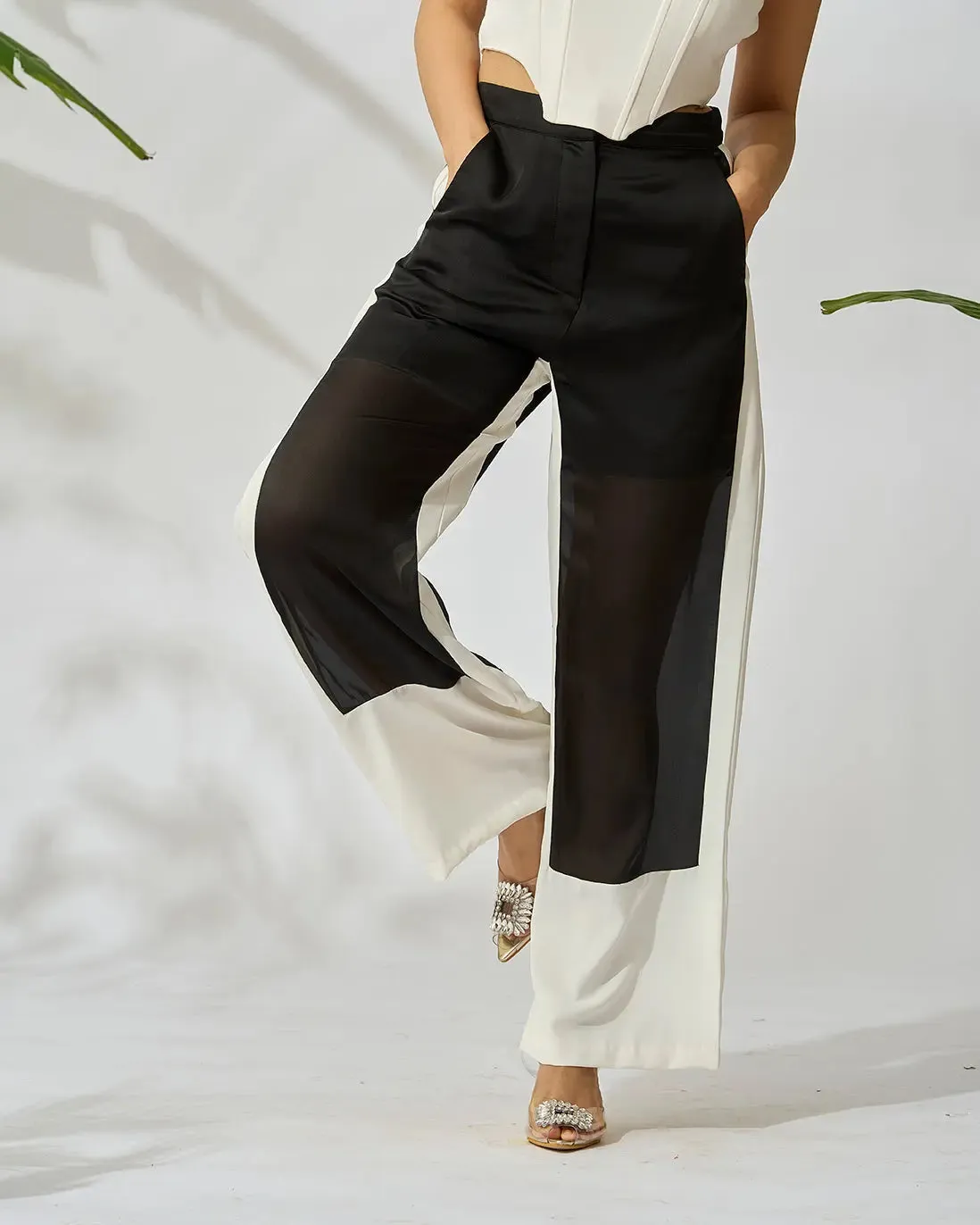 Sheer Elegance Straight Leg Pants