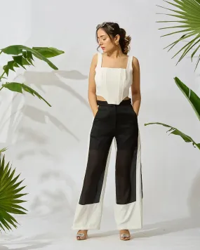 Sheer Elegance Straight Leg Pants