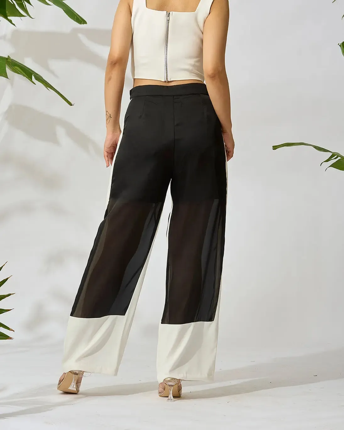 Sheer Elegance Straight Leg Pants