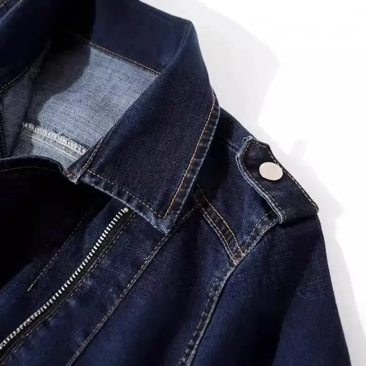 Slim Fit Denim Coat