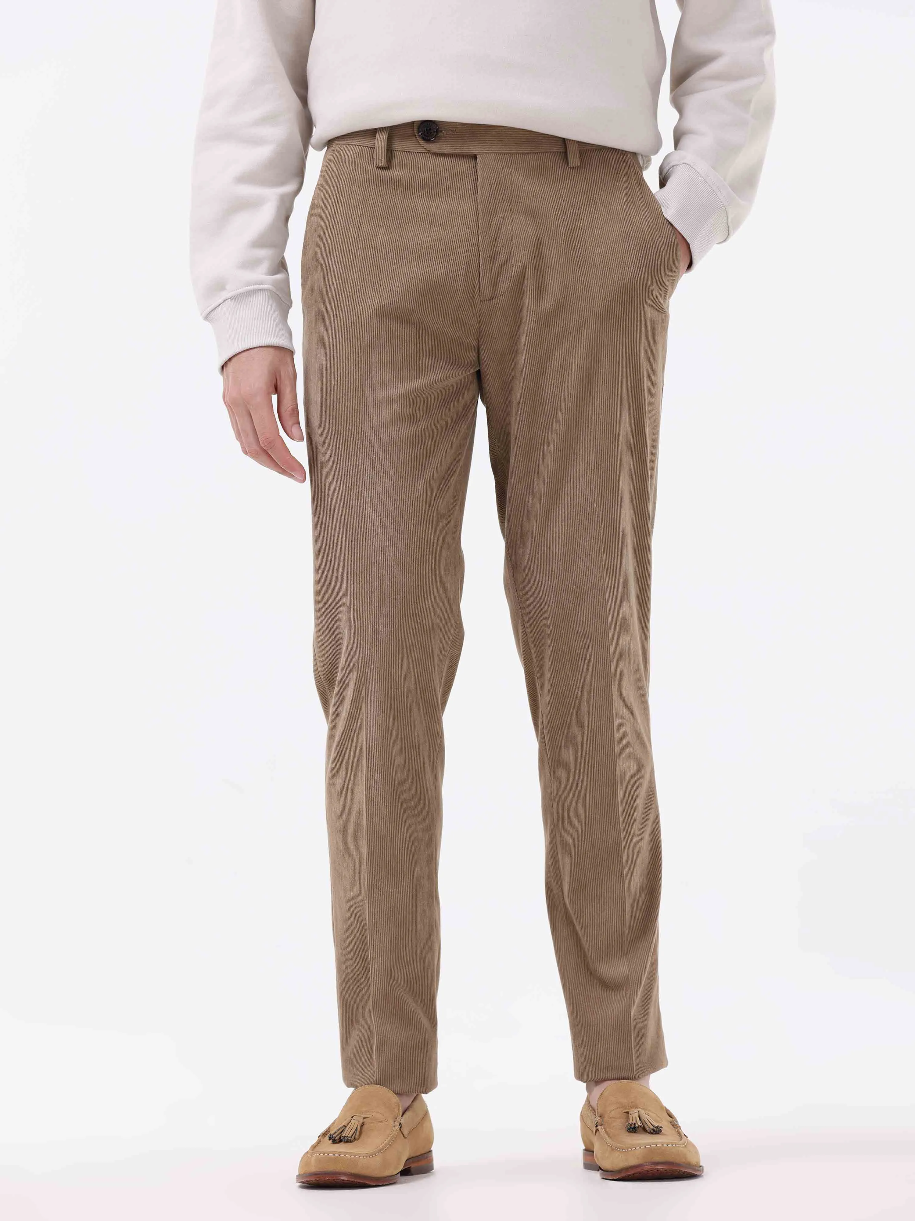 Statement Corduroy Khaki Pant