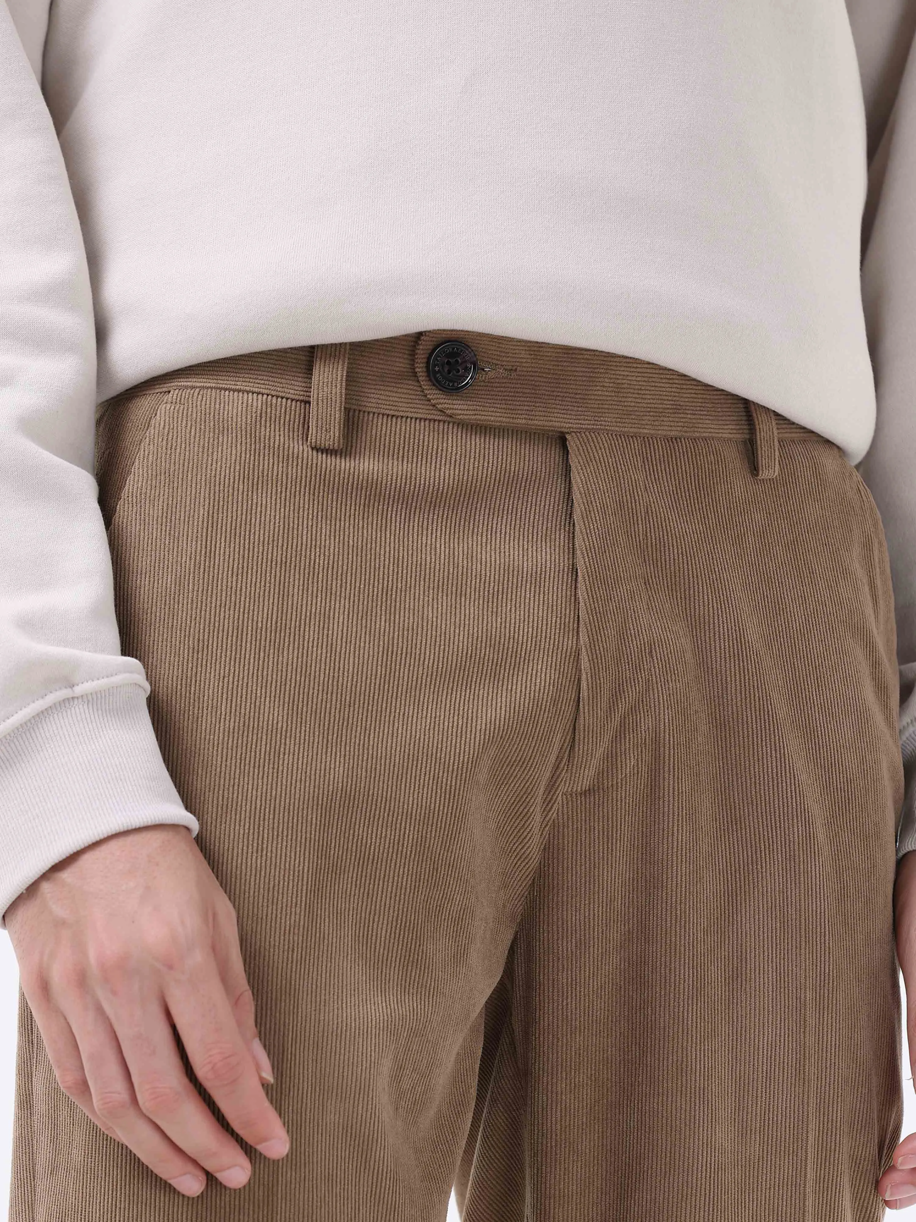 Statement Corduroy Khaki Pant