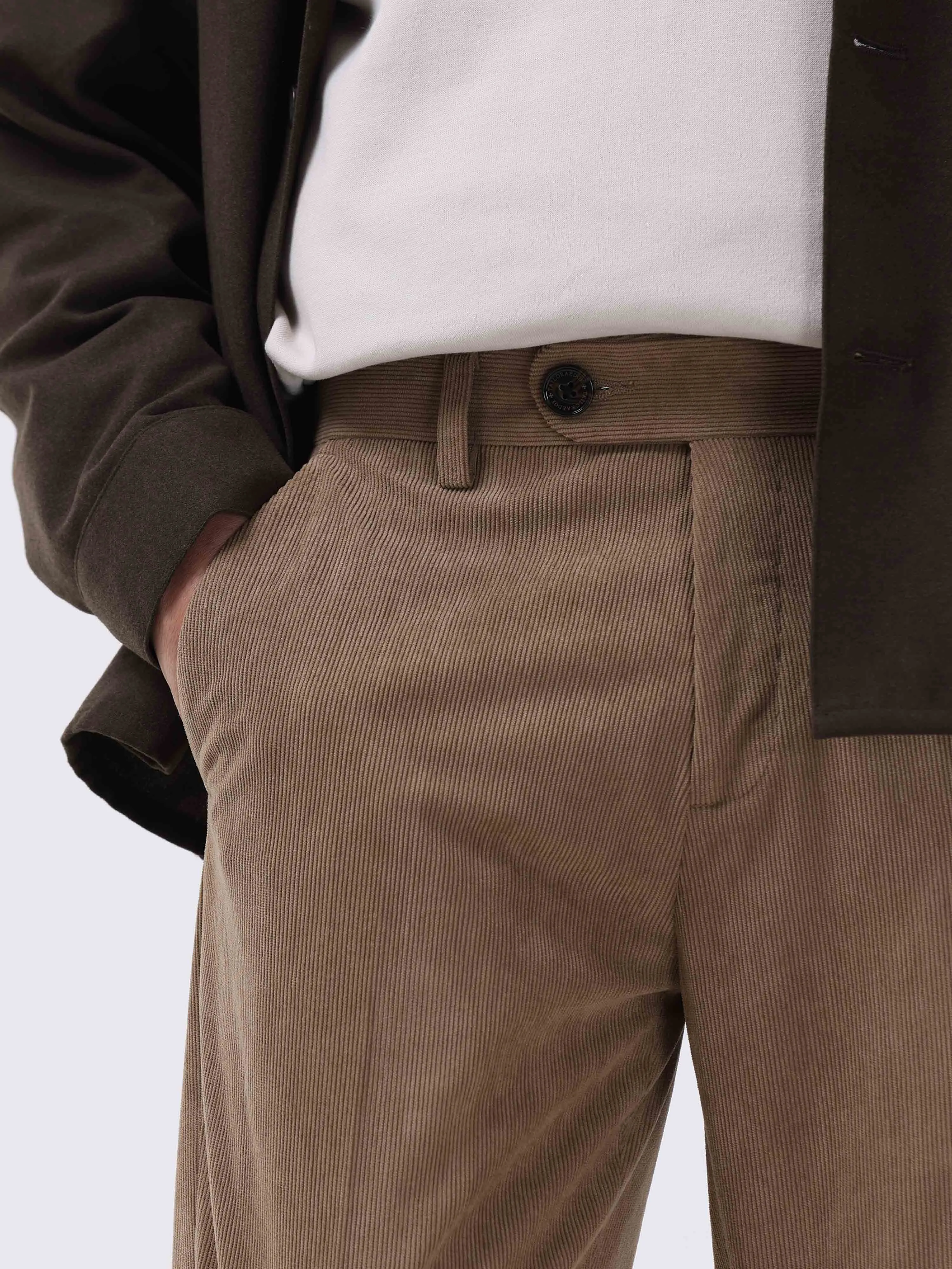 Statement Corduroy Khaki Pant