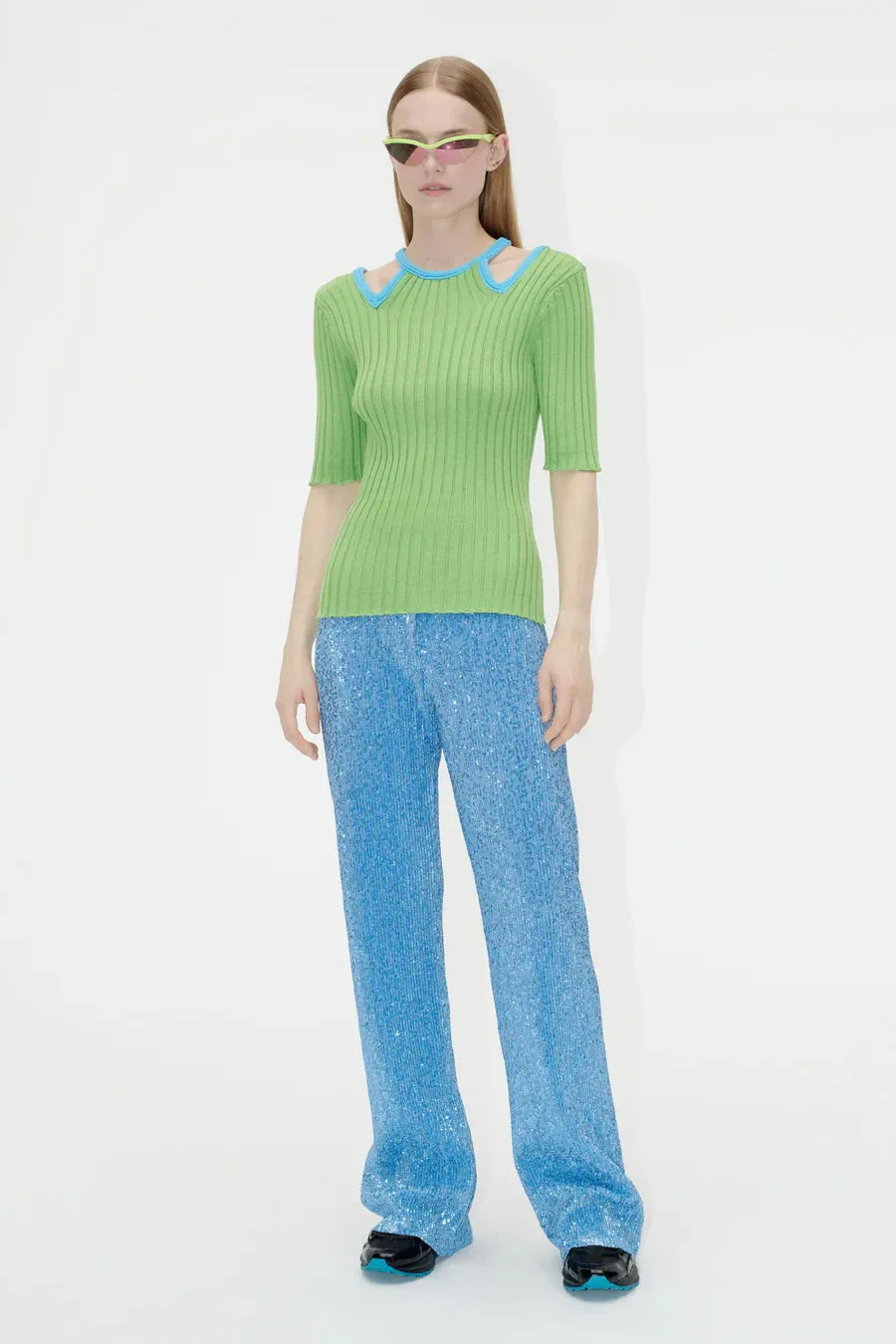 Stine Goya Markus Pants Hydrangea Blue