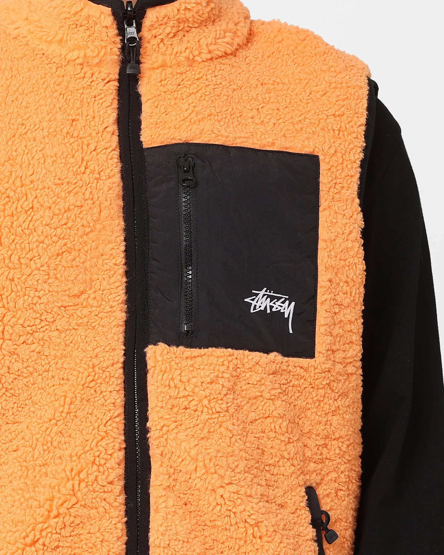 Stussy Reversible Stock Sherpa Jacket Orange