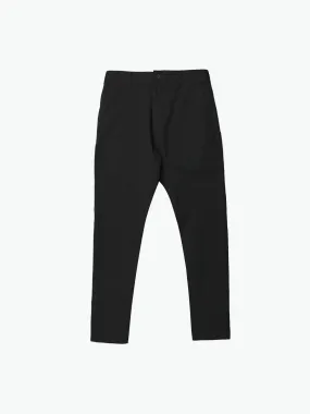 Tapered Cotton Blend Chino Pants Black