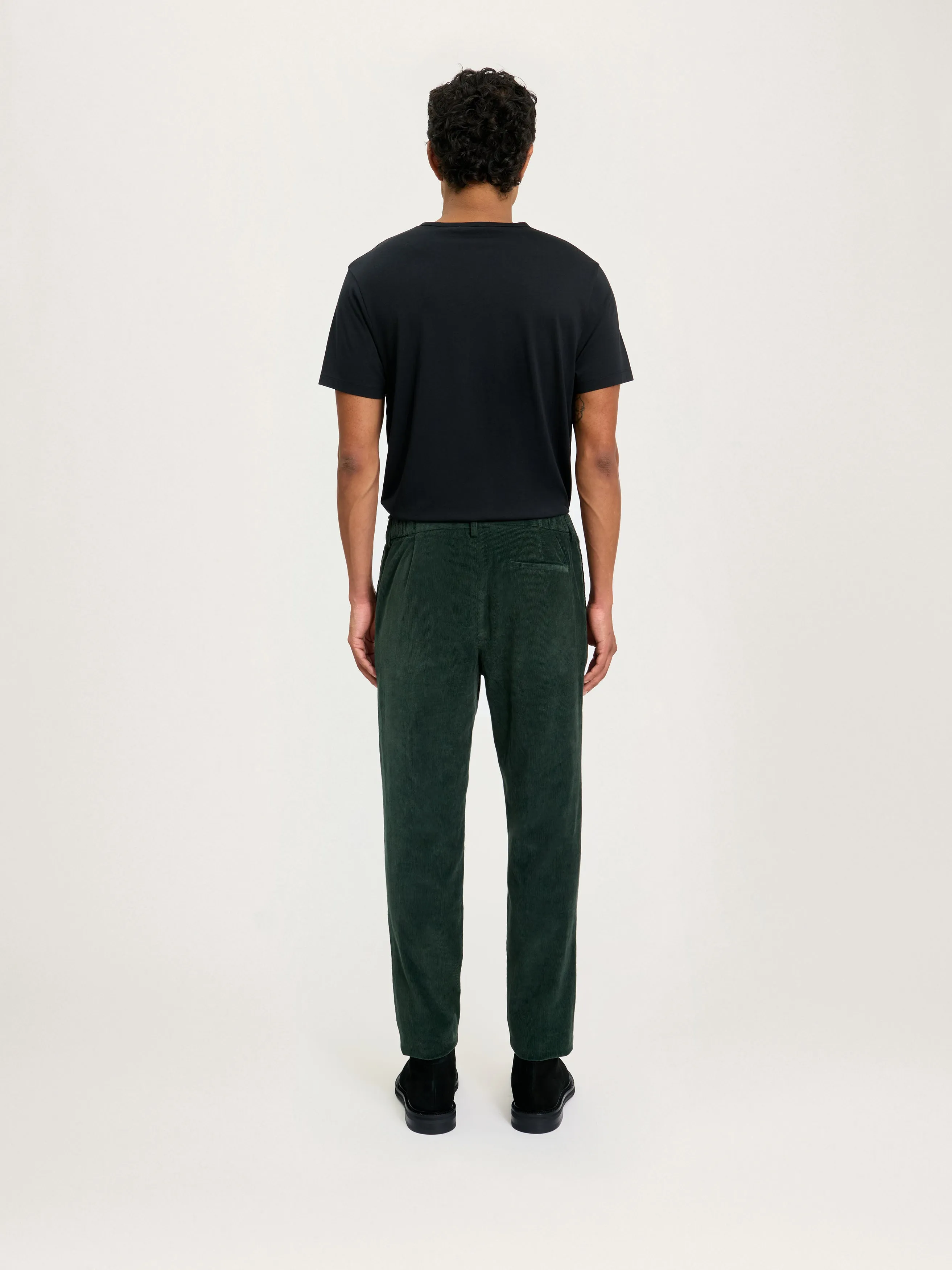 The Cord Trouser || Dark Olive | Stretch Cotton