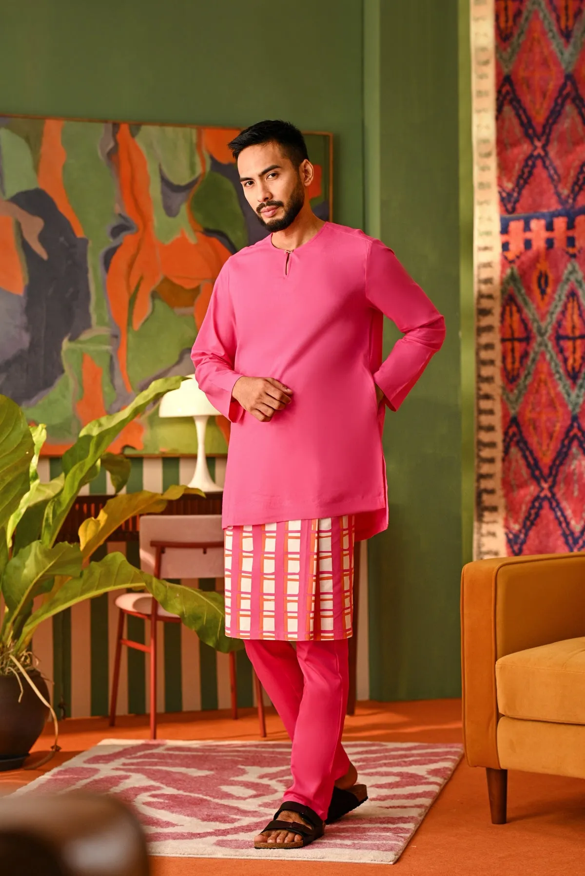 The Perfect Men Slim Fit Pants - Fuchsia Pink