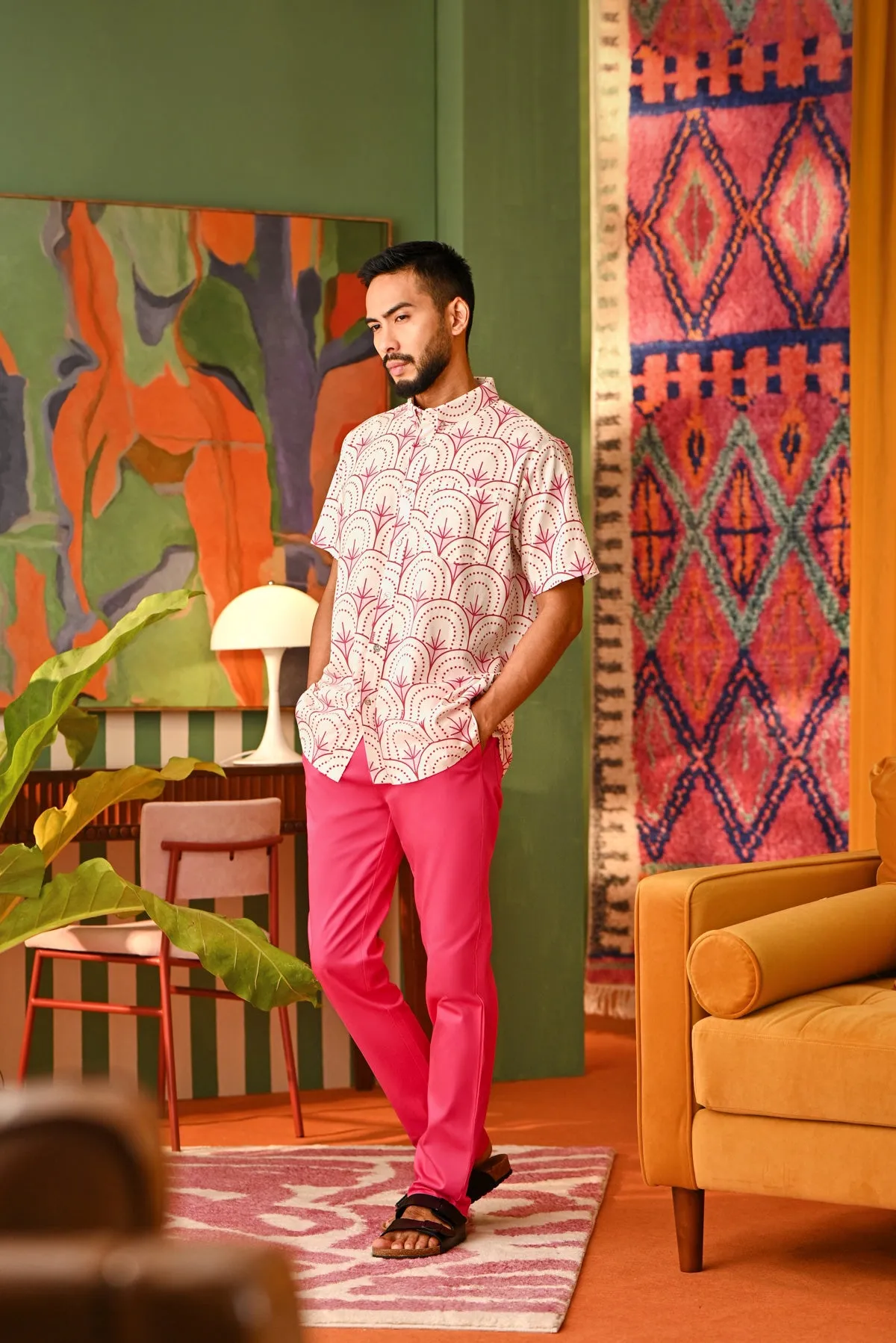 The Perfect Men Slim Fit Pants - Fuchsia Pink