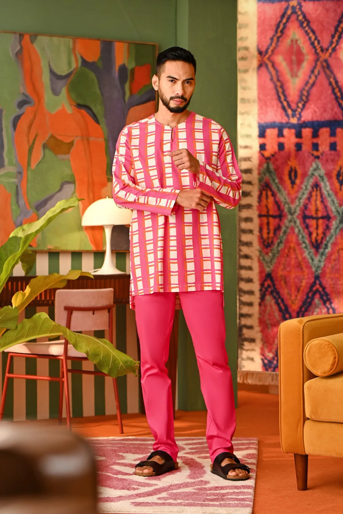 The Perfect Men Slim Fit Pants - Fuchsia Pink