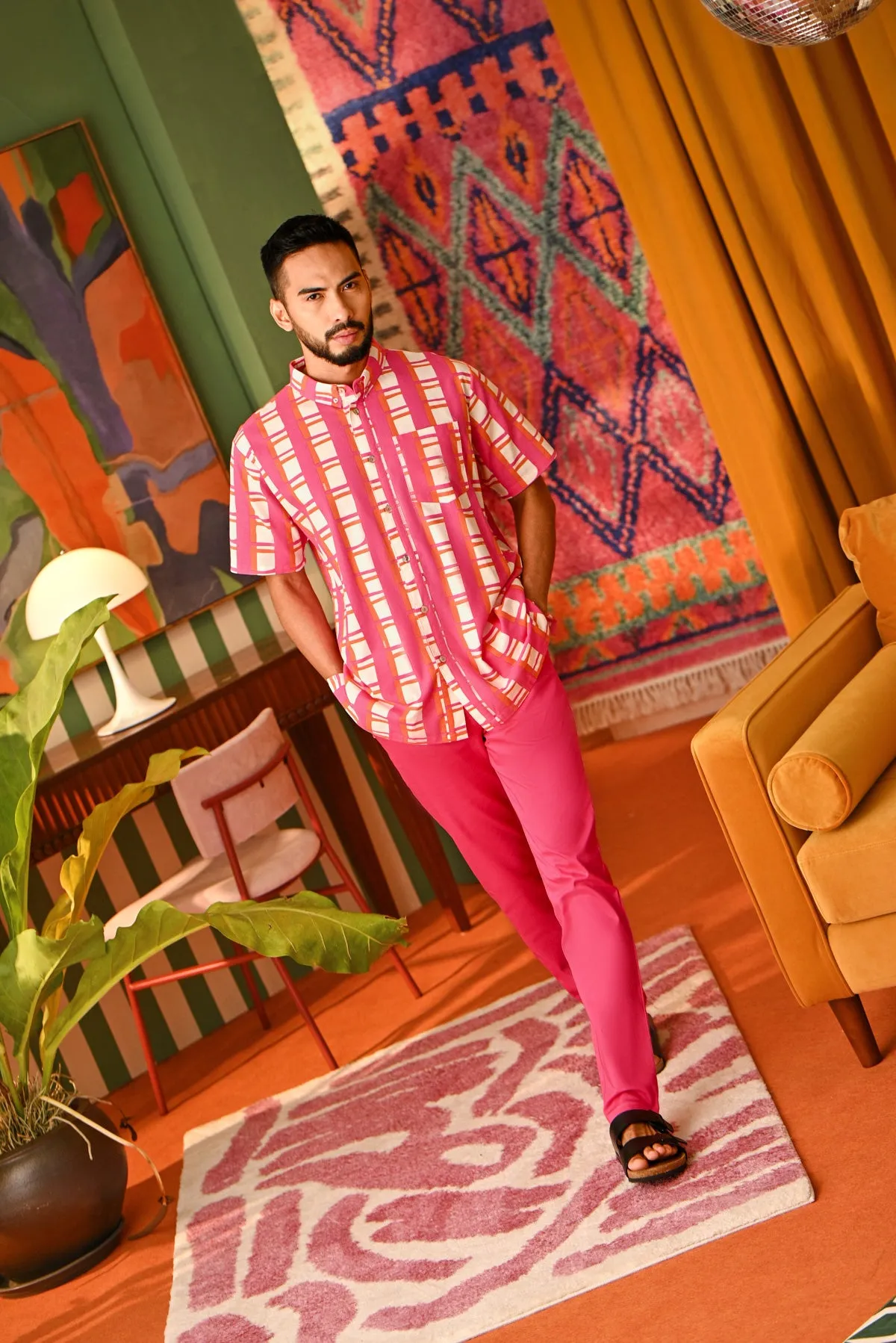 The Perfect Men Slim Fit Pants - Fuchsia Pink