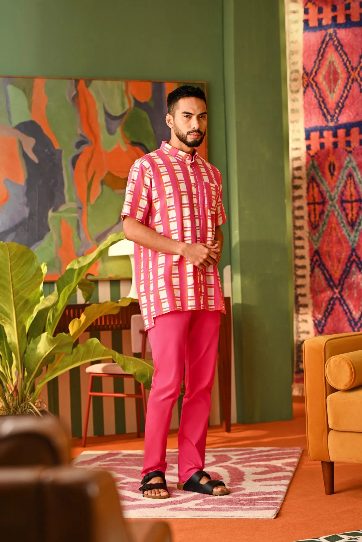 The Perfect Men Slim Fit Pants - Fuchsia Pink