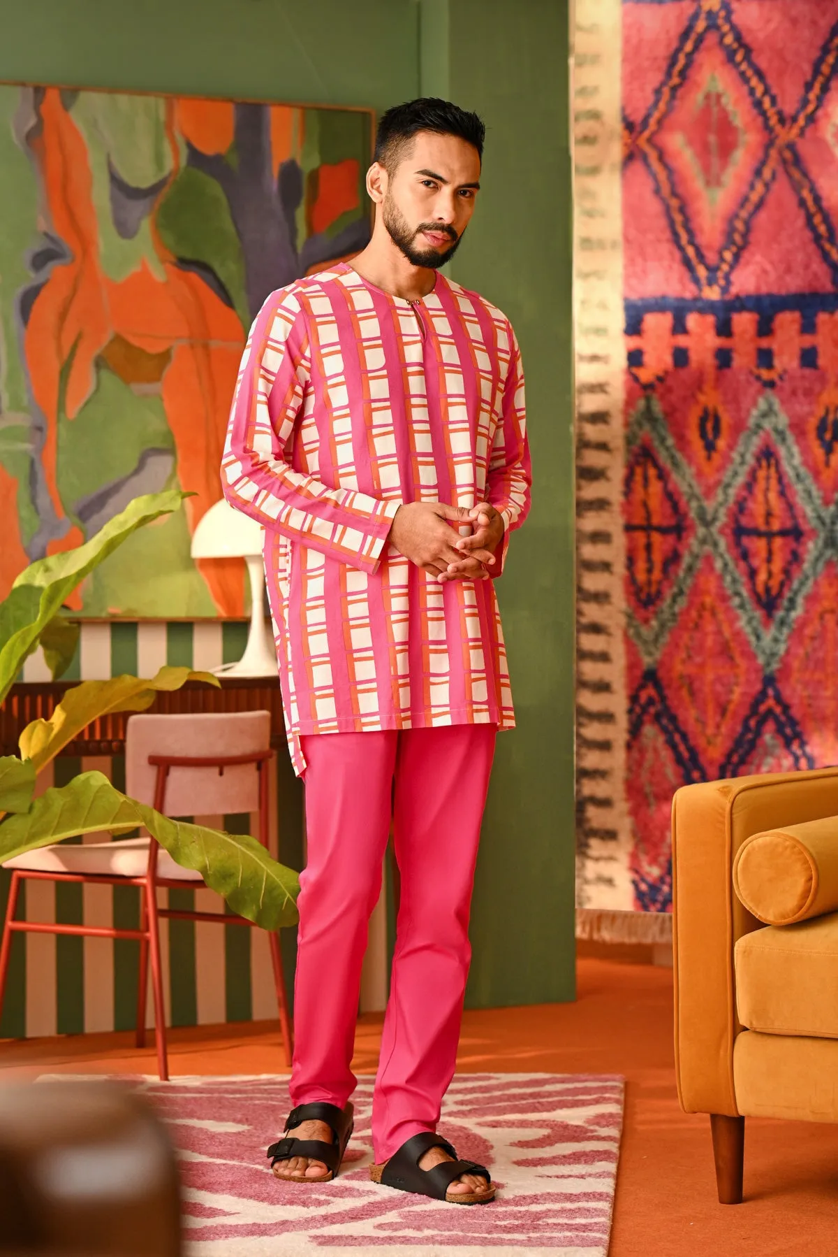 The Perfect Men Slim Fit Pants - Fuchsia Pink