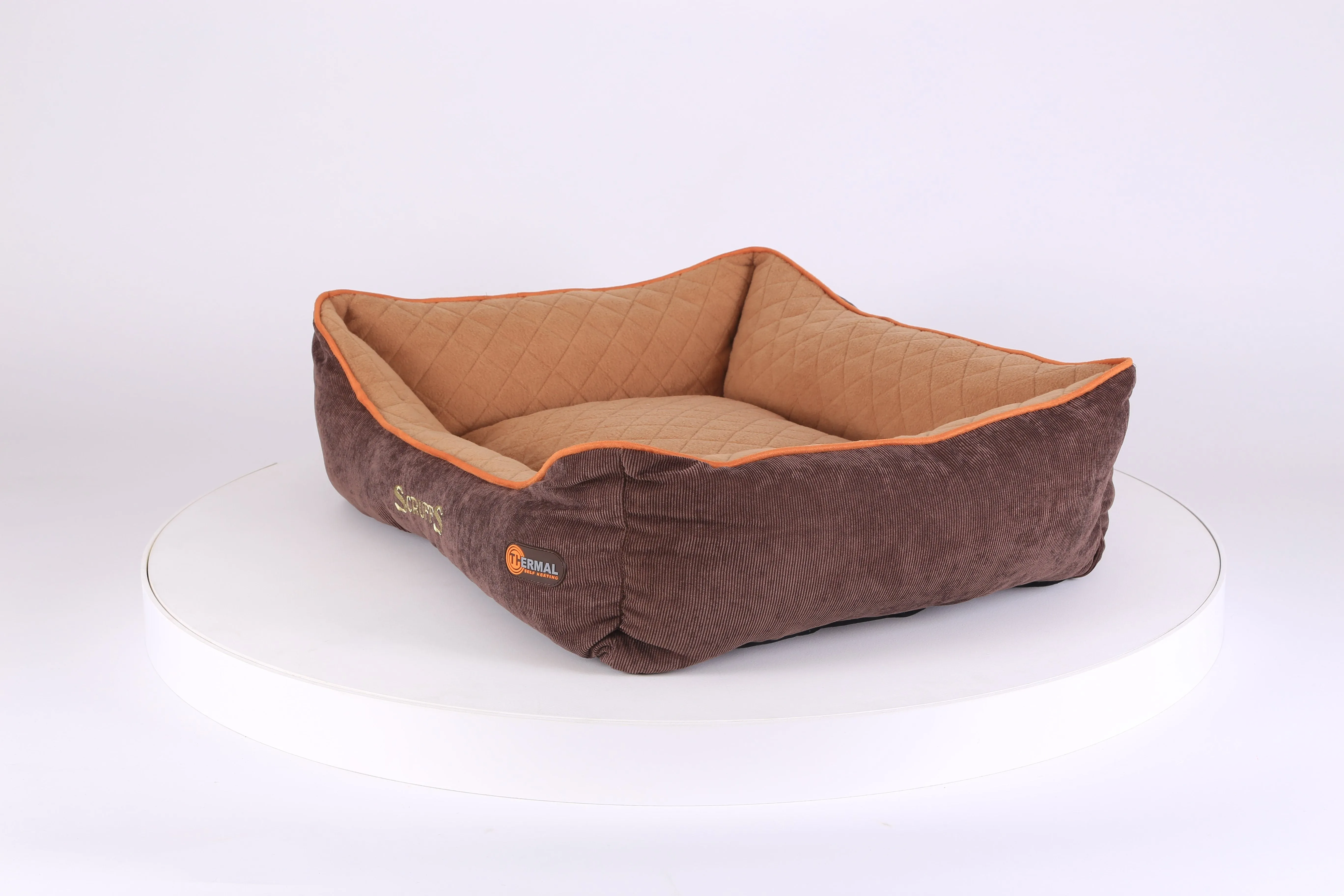 Thermal Box Bed - Brown & Tan