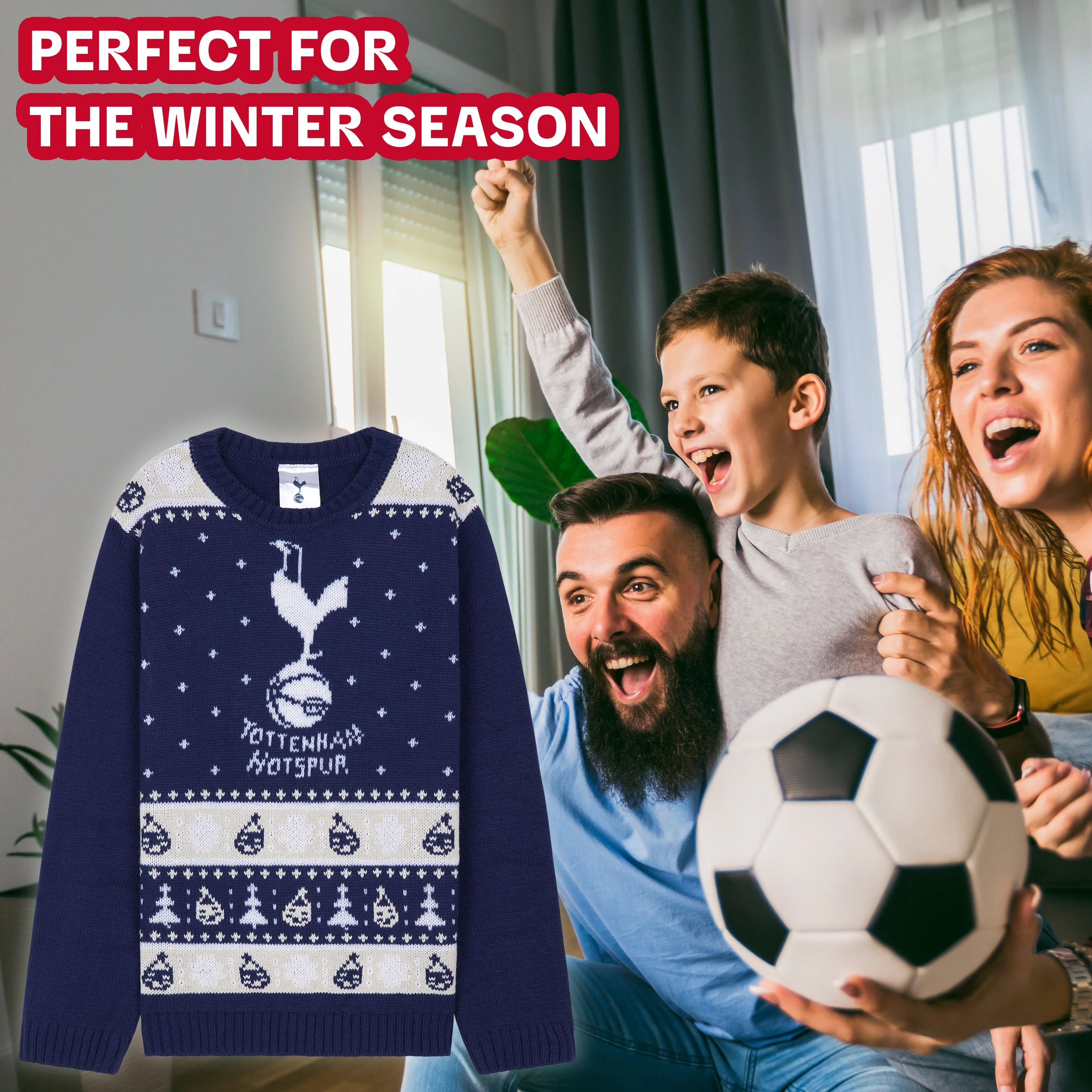 Tottenham Hotspur FC Christmas Jumper for Kids & Teenagers