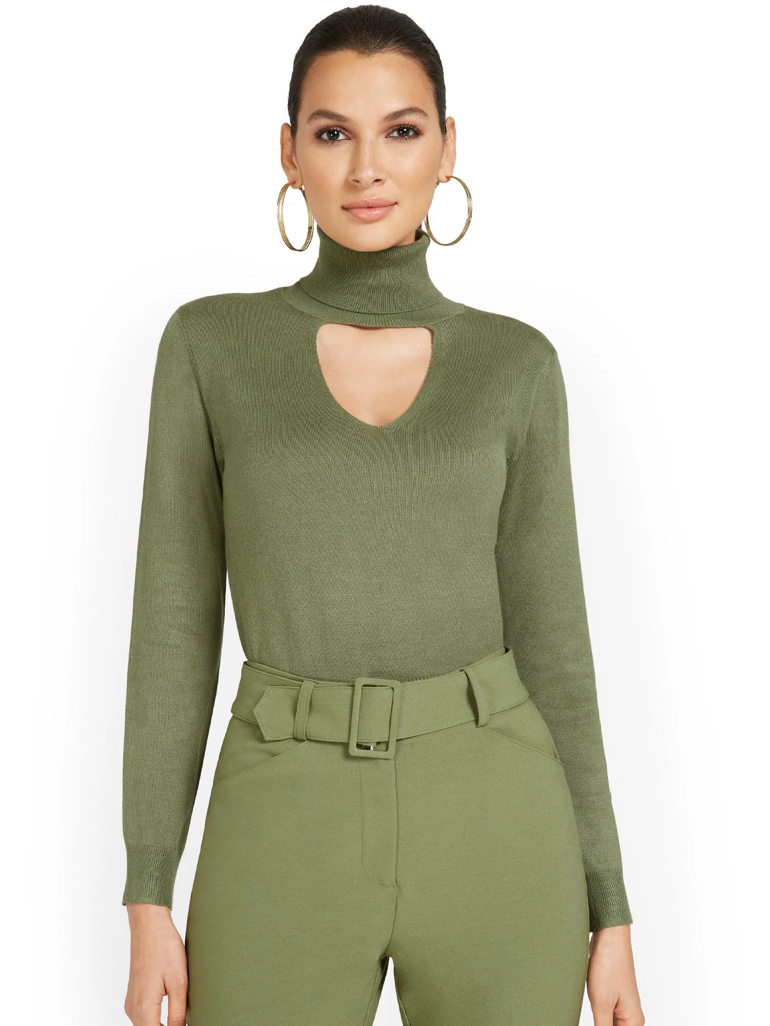 Turtleneck Cut-Out Sweater