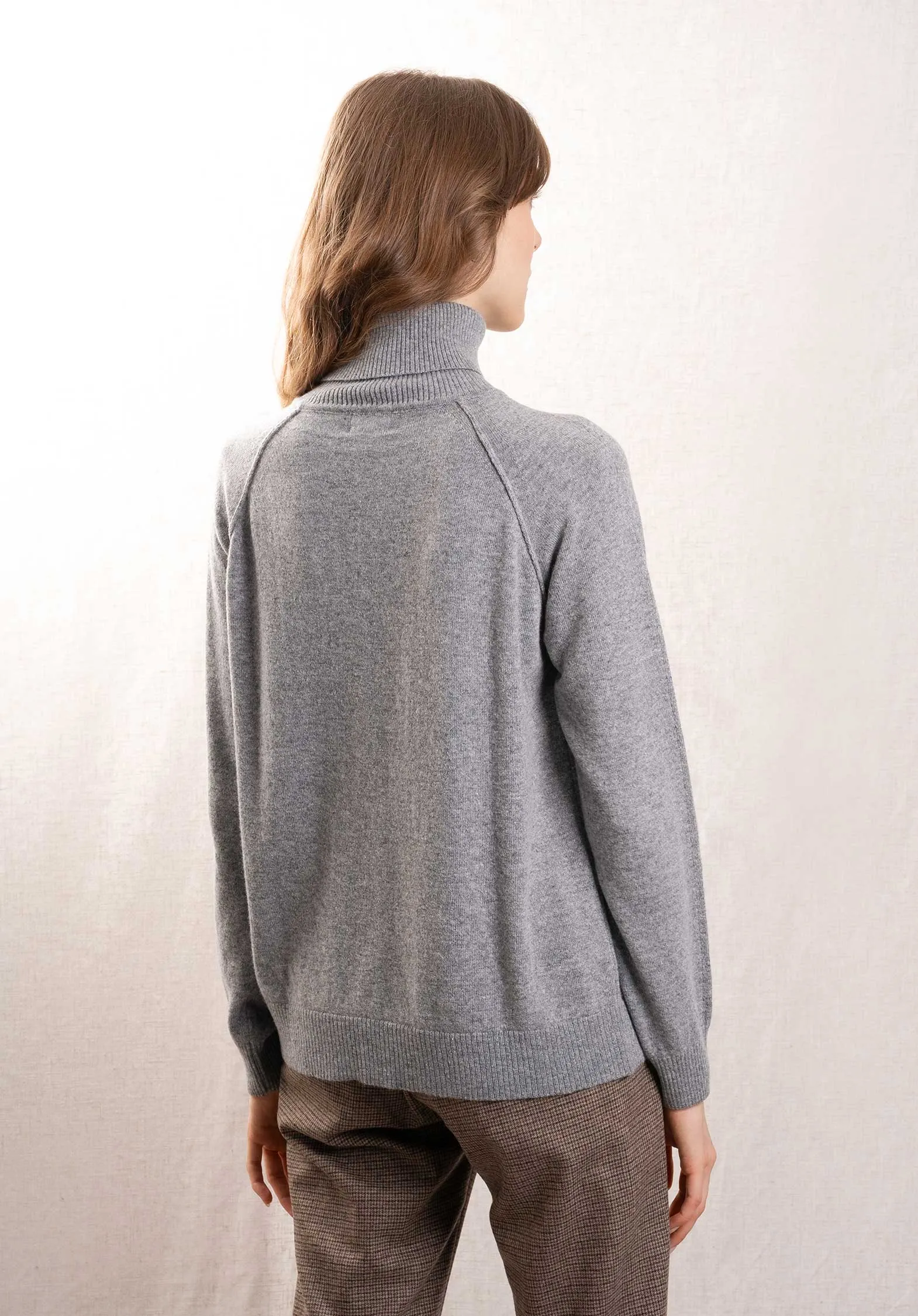 Turtleneck Knitted Parem Paremo 9873 Gris