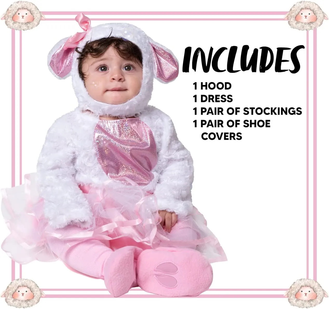 Unisex Pink Lamb Costume - Child