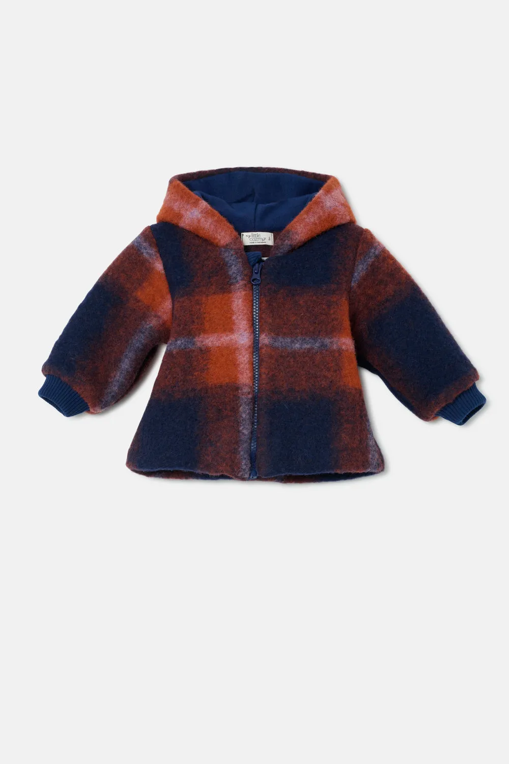 Warm plaid baby coat