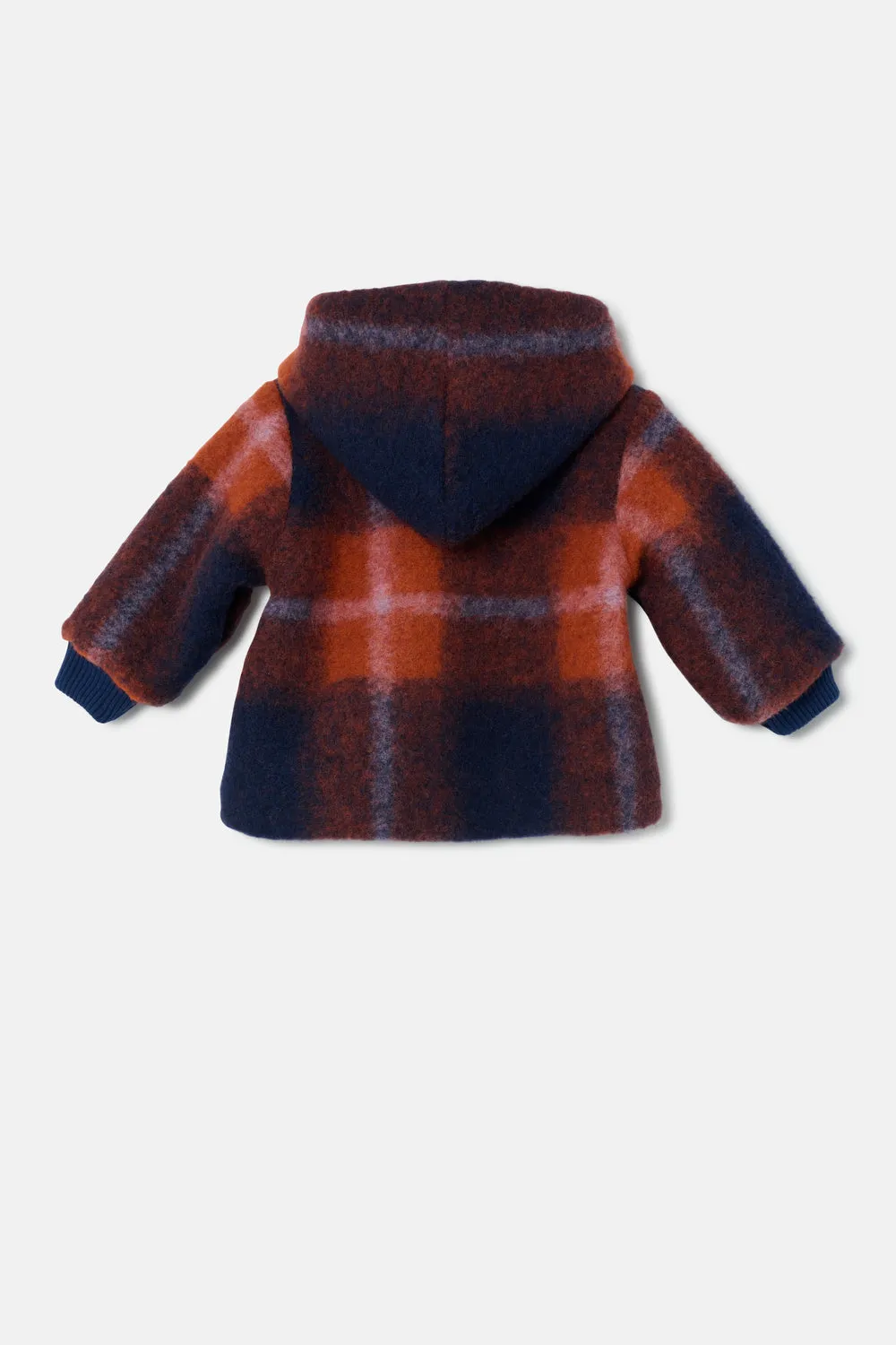 Warm plaid baby coat