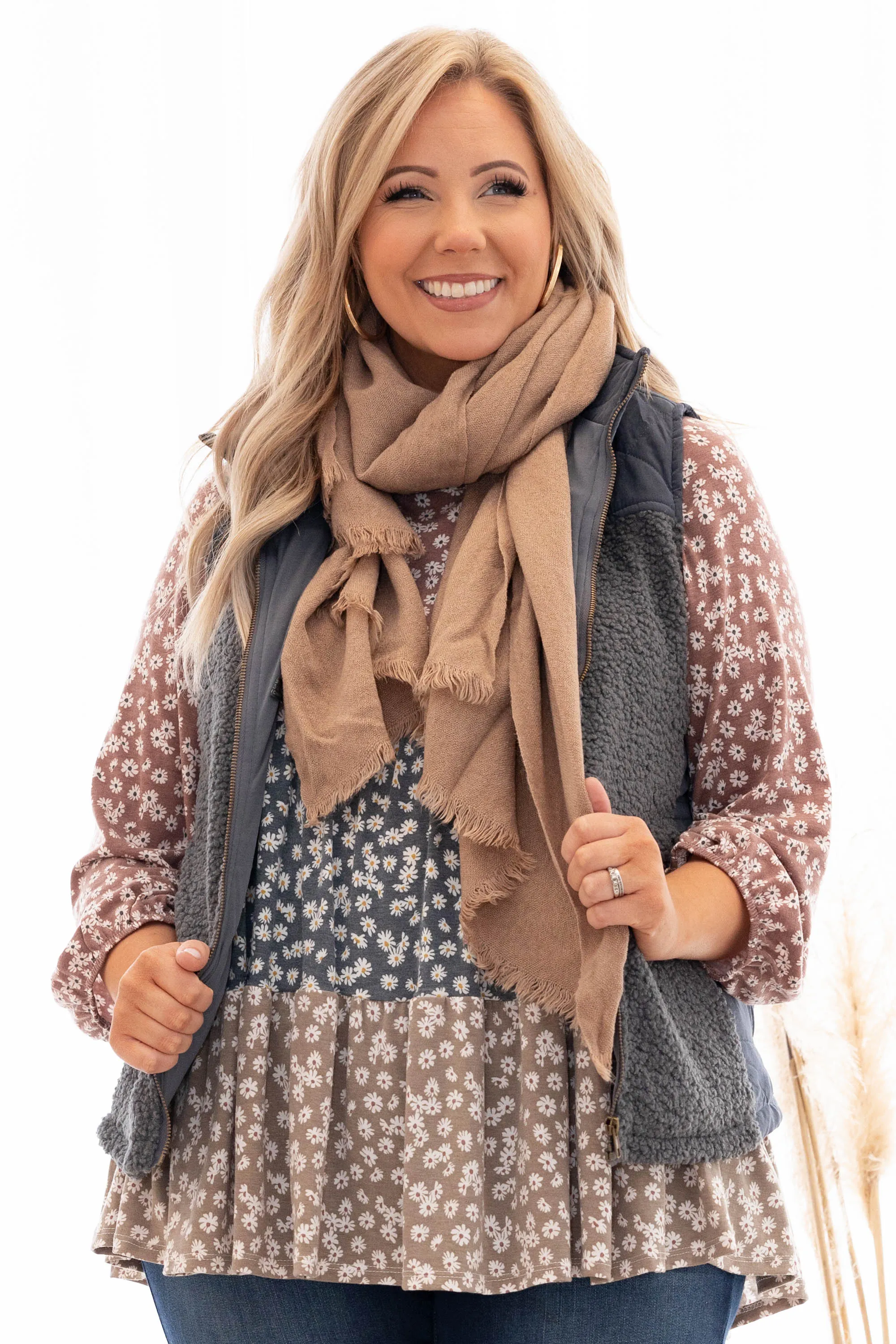 Winter Night Light Scarf, Tan