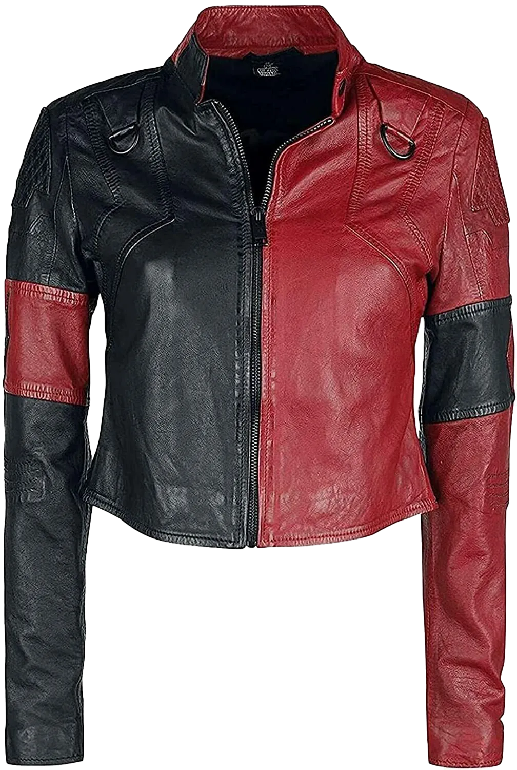 Women HQ Live Fast Die Clown Red Jacket -The Suicide Squad Real Leather Jacket | Womens Red Leather Jacket