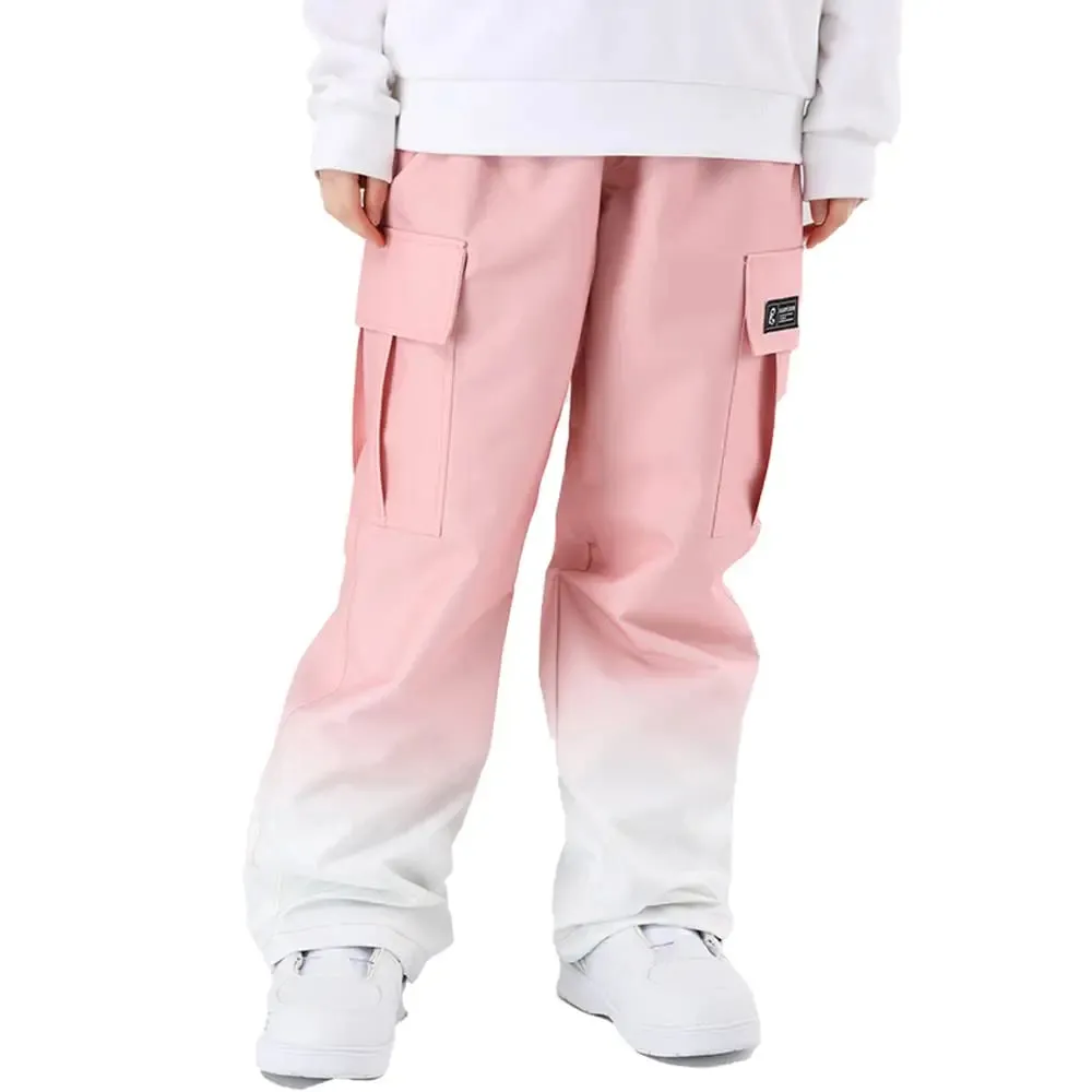 Women Snow Snowboard Gradient Color Pants