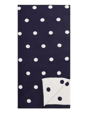 Women's 100% Cotton Reversible Double Knit Polka Dot Scarf