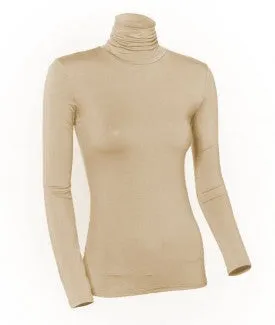 WOMENS NYLON/LYCRA LONG SLEEVE TURTLENECK