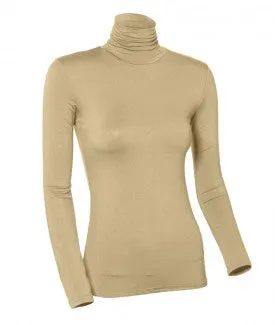 WOMENS NYLON/LYCRA LONG SLEEVE TURTLENECK