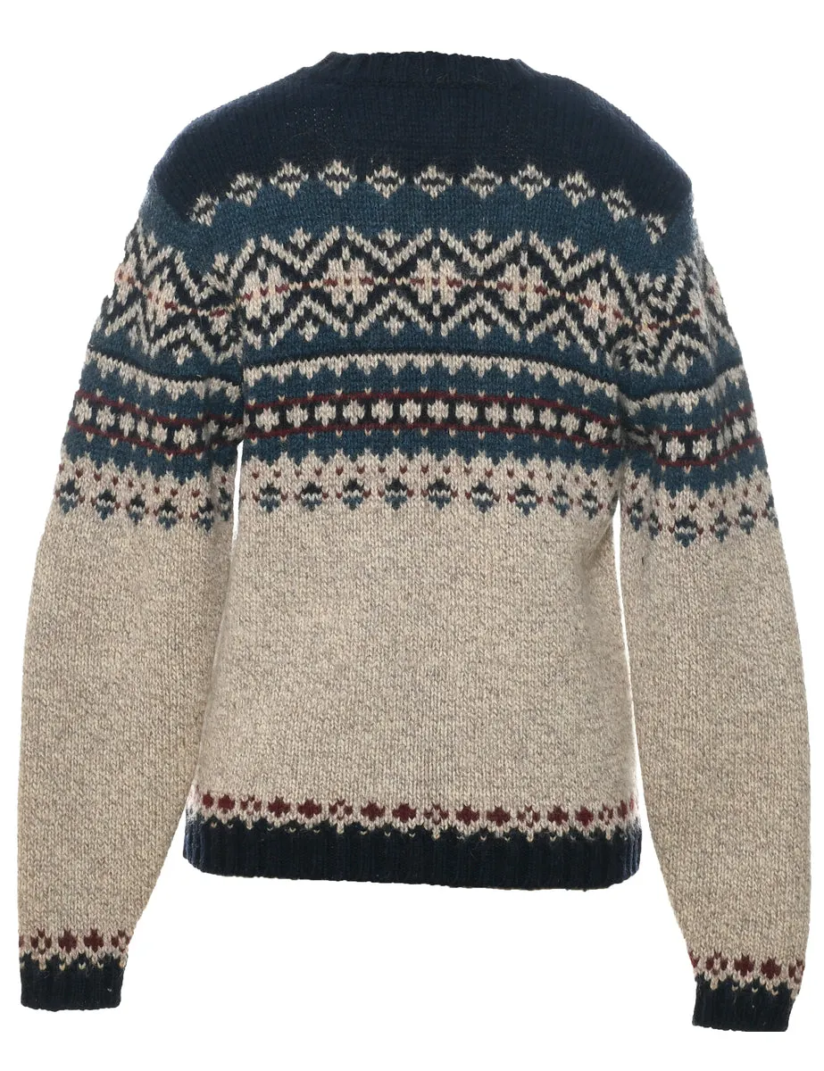 Wool Mickey Nordic Jumper - S