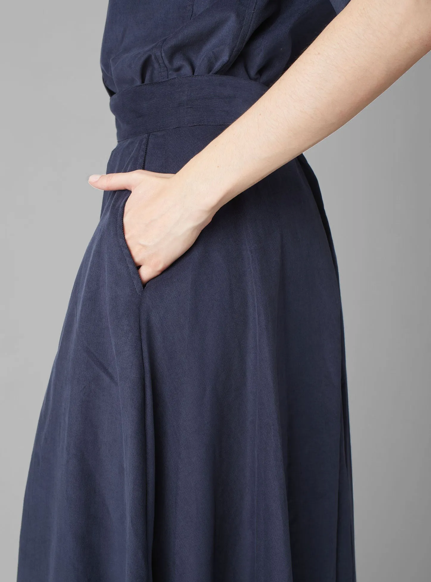 Wynona Skirt - Plain Corduroy - Prussian Blue